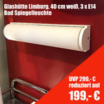 Glashütte Limburg, Bad Spiegelleuchte weiß, 40 cm, 3 x E14 | von 299,- € auf 199,- €