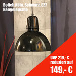 Bolich Köln, Pendel-/Hängeleuchte schwarz Metall, Textilkabel | von 219,- € auf 149,- €